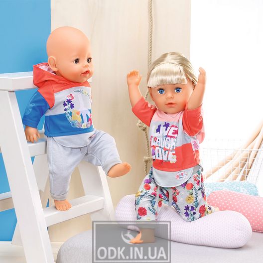 Набір одягу для ляльки BABY born - Трендовий спортивний костюм (синій)