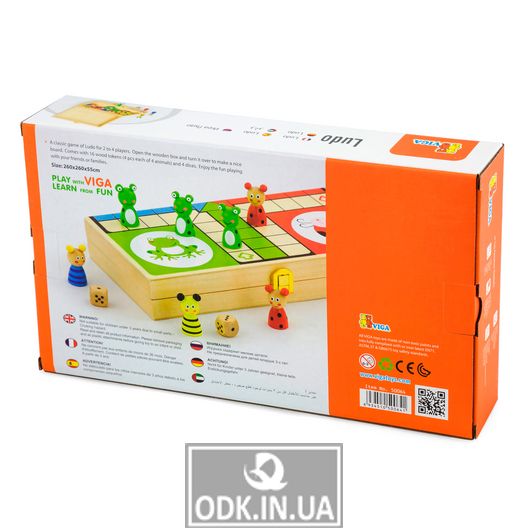 Деревянная настольная игра Viga Toys Лудо (50064)