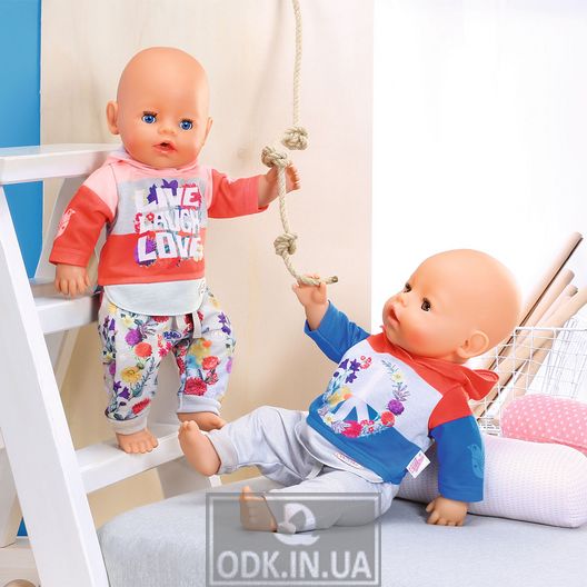 Набір одягу для ляльки BABY born - Трендовий спортивний костюм (синій)