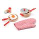 Children's kitchen set Viga Toys Toy ware from a tree, red (50721)