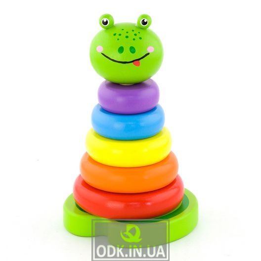 Wooden pyramid Viga Toys Frog (50258)