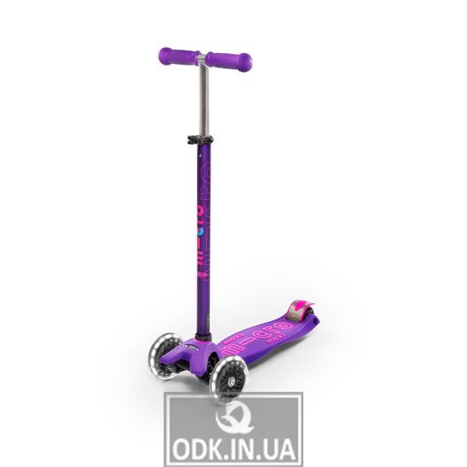 Самокат Micro серії Maxi Deluxe" - Фіолетовий (LED)"