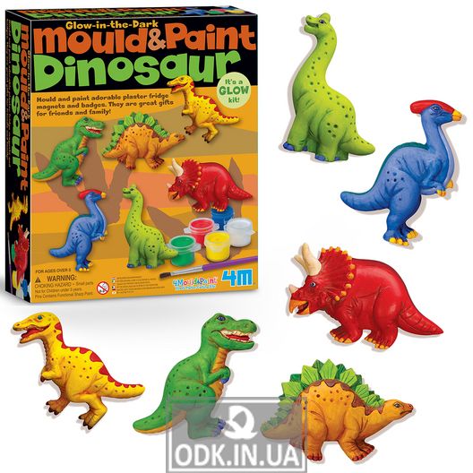 Set for creation of magnets from plaster 4M Dinosaurs (00-03514)