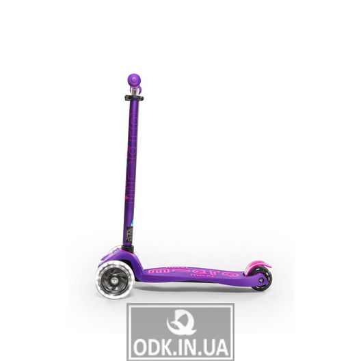 Самокат Micro серии Maxi Deluxe" - Фиолетовый (LED)"