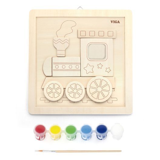 Набір для творчості Viga Toys Картина власноручно Паровозик (50686)
