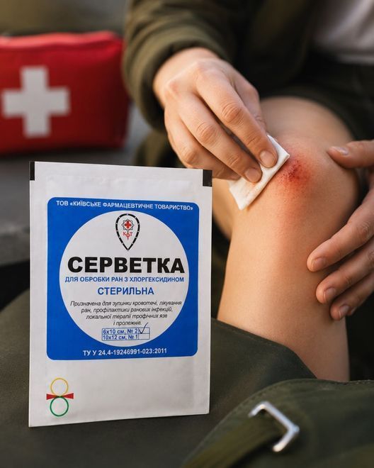 Серветка медична з хлоргексидином 6х10 см
