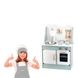 Children's kitchen from a tree with accessories Viga Toys PolarB green (44048)