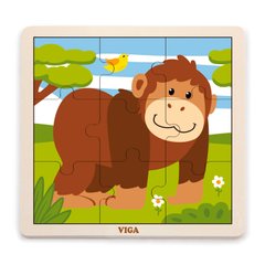 Wooden puzzle Viga Toys Monkey, 9 el. (51440)