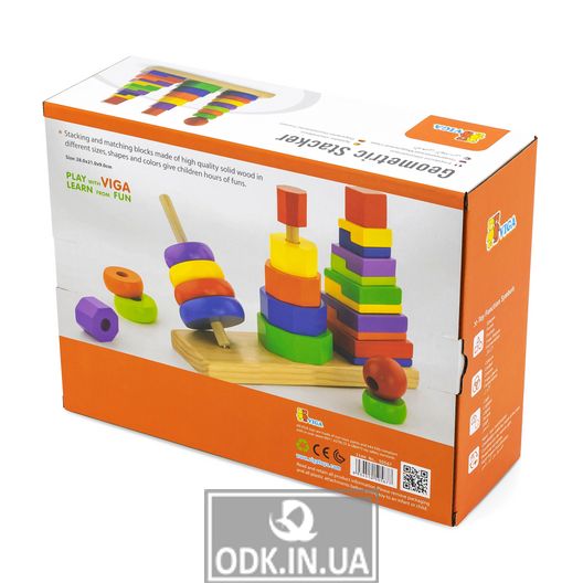 Набор деревянных пирамидок Viga Toys Три фигуры (50567)