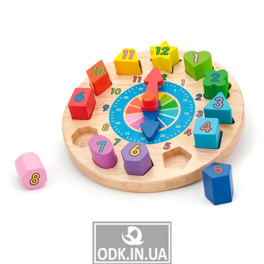 Wooden puzzle sorter Viga Toys Clock (59235)