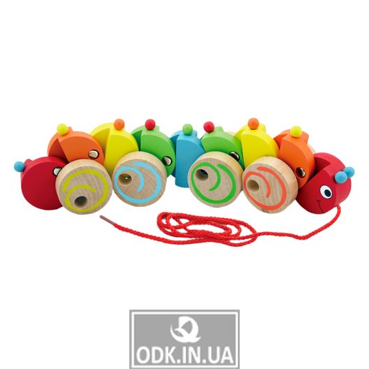 Деревянная каталка Viga Toys Гусеничка (59950)