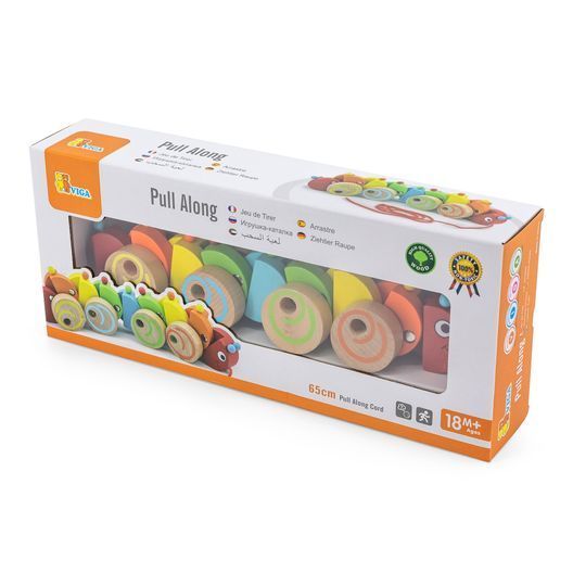 Дерев'яна каталка Viga Toys Гусеничка (59950)