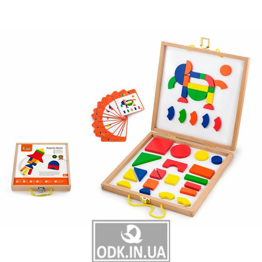 Набір магнітних блоків Viga Toys Форми і кольори (59687)