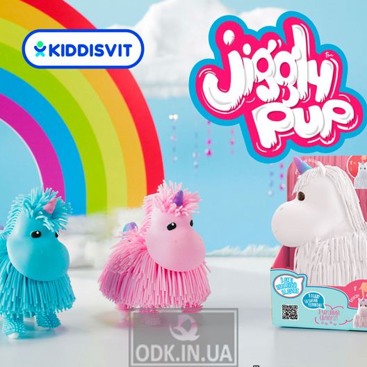 Jiggly Pup Interactive Toy - Magic Unicorn (Blue)
