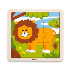 Wooden puzzle Viga Toys Lion, 9 el. (51442)