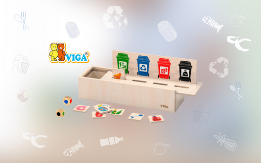 Дерев'яний ігровий набір Viga Toys Сортування сміття (44504)
