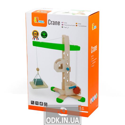 Дерев'яна іграшка Viga Toys Підйомний кран (59698)