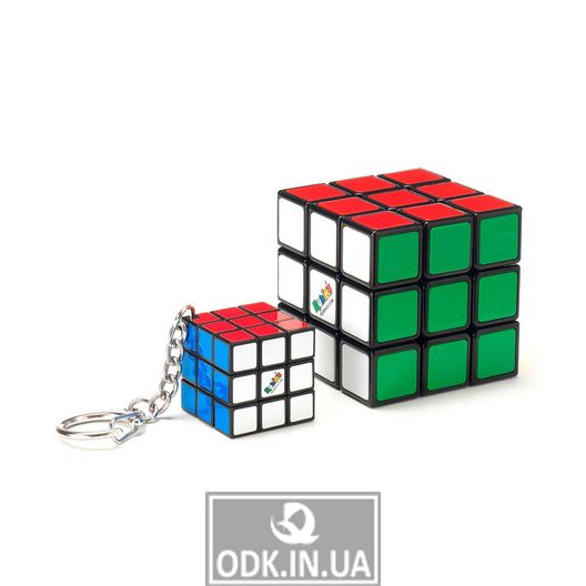 Rubik's Classic Pack 3x3 Puzzle Set - Cube and Mini Cube (with Ring)