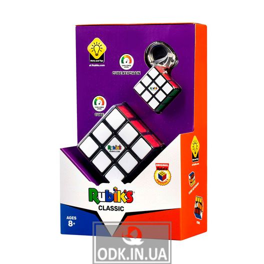 Набор головоломок 3х3 Rubik's Классическая Упаковка - Кубик и мини-кубик (с кольцом)