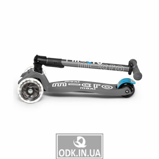 MICRO folding scooter of the Maxi Deluxe LED series "- Volcanic gray"