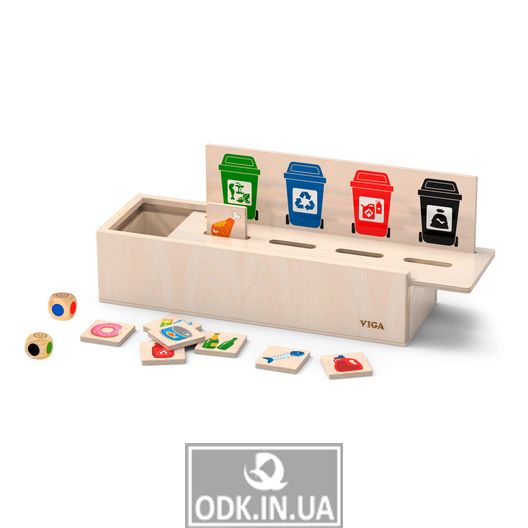 Wooden game set Viga Toys Garbage sorting (44504)