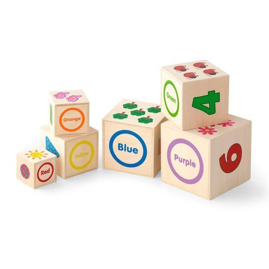 Дерев'яні кубики-пірамідка Viga Toys з цифрами (50392)