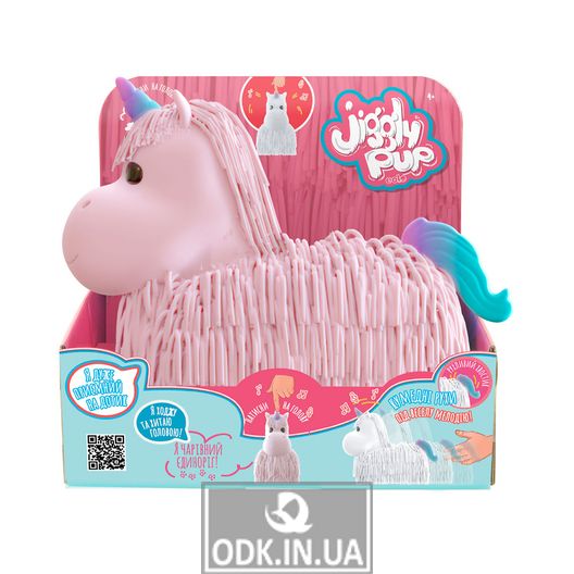 Jiggly Pup Interactive Toy - Magic Unicorn (Pink)
