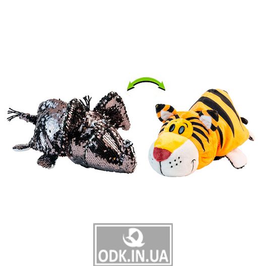 М'Яка Іграшка З Паєтками 2 В 1 - ZooPrяtki - Слон - Тигр (30 Cm)