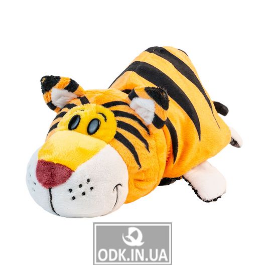Soft Toy With Sequins 2 In 1 - ZooPryatki - Elephant - Tiger (30 Cm)