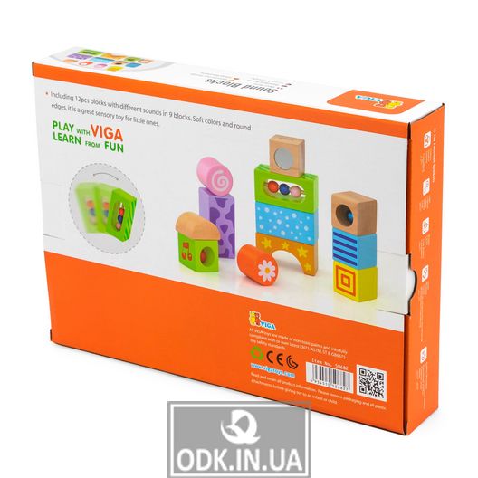 Wooden Cubes Viga Toys Rattles (50682)