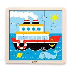 Wooden puzzle Viga Toys Ship, 9 el. (51445)
