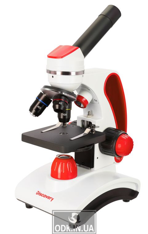 Discovery Pico Terra microscope with a book