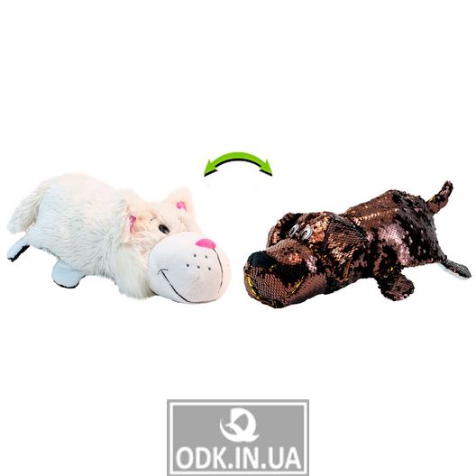 М'Яка Іграшка З Паєтками 2 В 1 - ZooPrяtki - Лабрадор-Кіт (30 Cm)