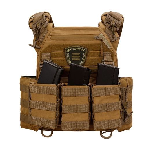 Плитоноска Warmor gen.3 XL+ Чорна зі системою швидкого скидання з підсумками. (Великого розміру)