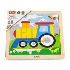 Wooden puzzle Viga Toys Locomotive, 9 el. (51446)