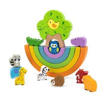 Дерев'яна гра-баланс Viga Toys Веселка (44590)