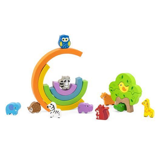 Дерев'яна гра-баланс Viga Toys Веселка (44590)