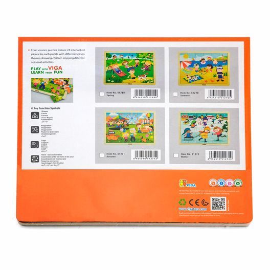 Дерев'яний пазл Viga Toys Времена года: осінь, 24 ел. (51271)