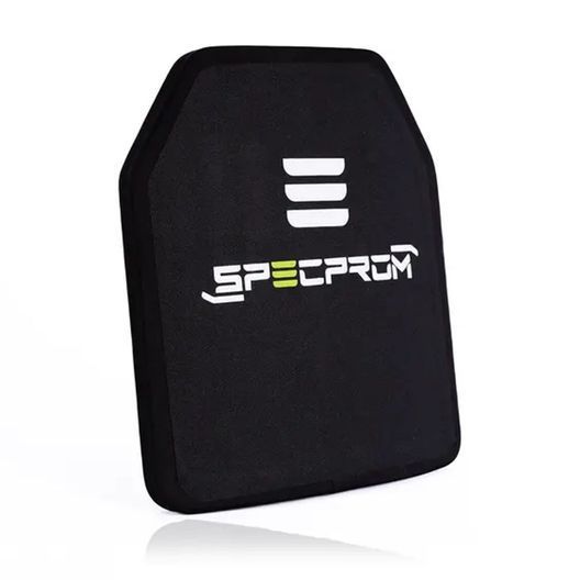 Керамічна бронепліта Sic+PE 4-го класу SPECPROM. Вага 2,0 кг. Розмір 25 на 30 см. Чорна (00000003373)