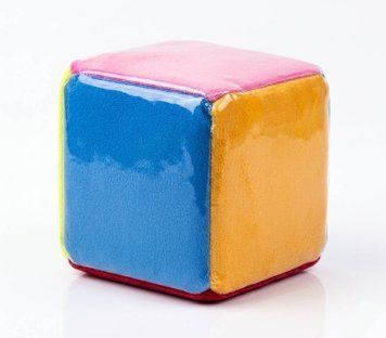 М&rsquo;який кубик у чохлі з кишенею