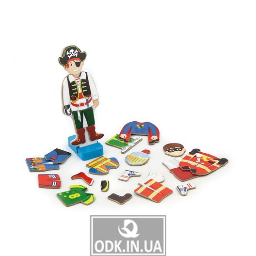 Set of magnets Viga Toys Boy's wardrobe (50021)