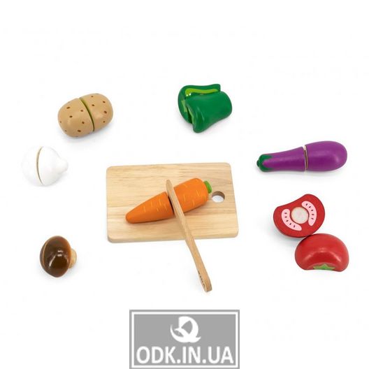 Игрушечные продукты Viga Toys Нарезанные овощи из дерева (44540)