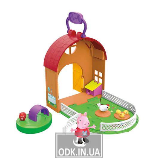 Peppa game set - Peppa on the farm (farm, figurine, accessories)