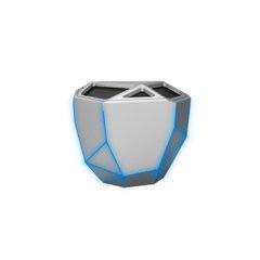 Xoopar Speaker System - Geo Speaker (Silver, Blue Led, Bluetooth, Mono)