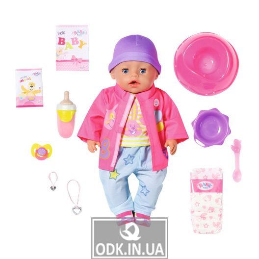Doll BABY Born series Gentle hugs - Charming girl in a universal outfit