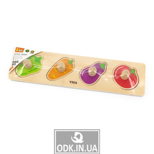 Деревянная рамка-вкладыш Viga Toys Овощи (44532)