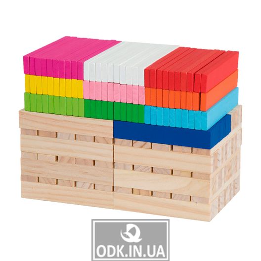 Wooden building blocks Viga Toys Architectural blocks, 250 pieces. (50956)