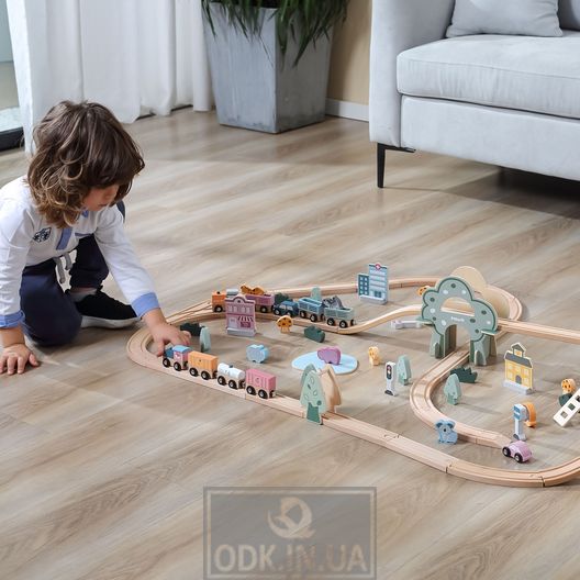 Деревянная железная дорога Viga Toys PolarB 90 ел. (44067)