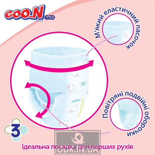 Трусики-підгузки Goo.N Plus для дітей (M, 6-12 кг)
