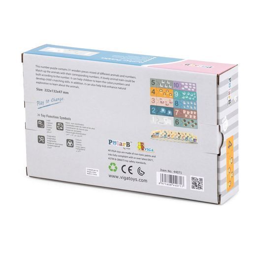 Пазл Viga Toys PolarB Числа і звірята (44071)